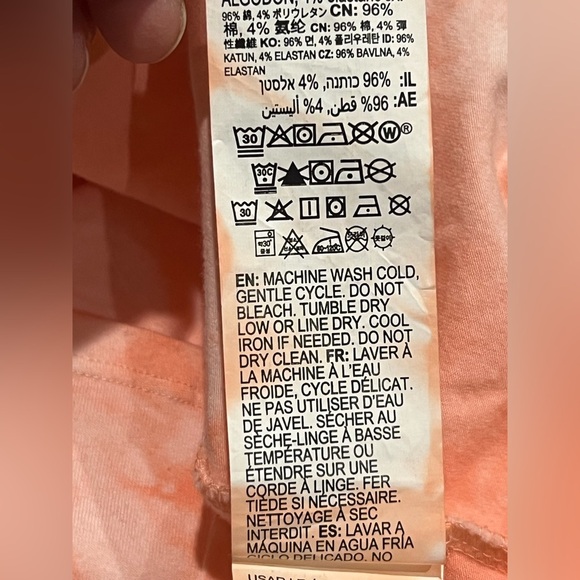 Billabong Easy On Me Knit Dress Beachwear  Jersey Knit Tie-dye Orange White M - Picture 5 of 12